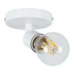 GLOBOSTAR® SARA 00842 Μοντέρνο Φωτιστικό Οροφής με Ντουί 1 x E27 AC 220-240V IP20 - Λευκό - Μ10 x Π10 x Υ10.3cm - Image 3
