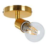 GLOBOSTAR® SARA 00845 Μοντέρνο Φωτιστικό Οροφής με Ντουί 1 x E27 AC 220-240V IP20 - Χρυσό - Μ10 x Π10 x Υ10.3cm - Image 3