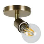 GLOBOSTAR® SARA 00847 Μοντέρνο Φωτιστικό Οροφής με Ντουί 1 x E27 AC 220-240V IP20 - Μπρούτζινο - Μ10 x Π10 x Υ10.3cm - Image 3