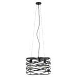 GLOBOSTAR® TOKEN 00855 Μοντέρνο Κρεμαστό Φωτιστικό Οροφής με Ντουί 3 x E27 AC 220-240V IP20 - Μαύρο - Μ43 x Π43 x Υ29cm - Image 4