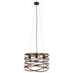 GLOBOSTAR® TOKEN 00856 Μοντέρνο Κρεμαστό Φωτιστικό Οροφής με Ντουί 3 x E27 AC 220-240V IP20 - Χάλκινο Εφέ Σκουριάς - Μ43 x Π43 x Υ29cm - Image 4