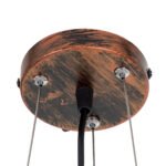 GLOBOSTAR® TOKEN 00856 Μοντέρνο Κρεμαστό Φωτιστικό Οροφής με Ντουί 3 x E27 AC 220-240V IP20 - Χάλκινο Εφέ Σκουριάς - Μ43 x Π43 x Υ29cm - Image 8