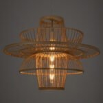 GLOBOSTAR® BALI 00862 Boho Κρεμαστό Φωτιστικό Οροφής με Ντουί 1 x E27 AC 220-240V IP20 - Μπεζ - Μ60 x Π60 x Υ45cm - Image 3