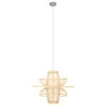 GLOBOSTAR® BALI 00862 Boho Κρεμαστό Φωτιστικό Οροφής με Ντουί 1 x E27 AC 220-240V IP20 - Μπεζ - Μ60 x Π60 x Υ45cm - Image 4