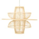 GLOBOSTAR® BALI 00862 Boho Κρεμαστό Φωτιστικό Οροφής με Ντουί 1 x E27 AC 220-240V IP20 - Μπεζ - Μ60 x Π60 x Υ45cm - Image 5