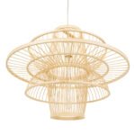 GLOBOSTAR® BALI 00862 Boho Κρεμαστό Φωτιστικό Οροφής με Ντουί 1 x E27 AC 220-240V IP20 - Μπεζ - Μ60 x Π60 x Υ45cm - Image 6