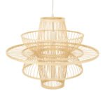 GLOBOSTAR® BALI 00862 Boho Κρεμαστό Φωτιστικό Οροφής με Ντουί 1 x E27 AC 220-240V IP20 - Μπεζ - Μ60 x Π60 x Υ45cm - Image 7