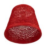 GLOBOSTAR® PLAYROOM 00863 Vintage Κρεμαστό Φωτιστικό Οροφής με Ντουί 1 x E27 AC 220-240V IP20 - Κόκκινο - Μ32 x Π32 x Υ27cm - Image 6