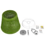 GLOBOSTAR® PLAYROOM 00864 Vintage Κρεμαστό Φωτιστικό Οροφής με Ντουί 1 x E27 AC 220-240V IP20 - Πράσινο - Μ32 x Π32 x Υ27cm - Image 8