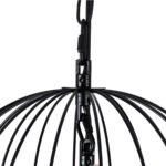 GLOBOSTAR® MERLIN 00865 Vintage Κρεμαστό Φωτιστικό Οροφής με Ντουί 3 x E14 AC 220-240V IP20 - Μαύρο & Μπεζ - Μ28 x Π28 x Υ40cm - Image 9