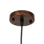 GLOBOSTAR® CAGE 00866 Vintage Κρεμαστό Φωτιστικό Οροφής με Ντουί 1 x E27 AC 220-240V IP20 - Χάλκινο - Μ15 x Π15 x Υ22cm - Image 8