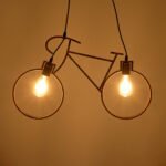 GLOBOSTAR® BIKE 00868 Vintage Κρεμαστό Φωτιστικό Οροφής με Ντουί 2 x E27 AC 220-240V IP20 - Χάλκινο - Μ67 x Π3.5 x Υ41cm - Image 3