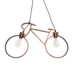 GLOBOSTAR® BIKE 00868 Vintage Κρεμαστό Φωτιστικό Οροφής με Ντουί 2 x E27 AC 220-240V IP20 - Χάλκινο - Μ67 x Π3.5 x Υ41cm - Image 5