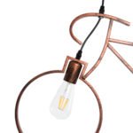 GLOBOSTAR® BIKE 00868 Vintage Κρεμαστό Φωτιστικό Οροφής με Ντουί 2 x E27 AC 220-240V IP20 - Χάλκινο - Μ67 x Π3.5 x Υ41cm - Image 7