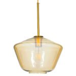 GLOBOSTAR® AMARIS 00870 Μοντέρνο Κρεμαστό Φωτιστικό Οροφής με Ντουί 1 x E27 AC 220-240V IP20 - Χρυσό Πλατίνα & Μελί - Μ30 x Π30 x Y22cm - Image 4