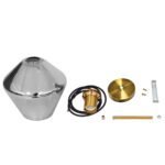 GLOBOSTAR® AMARIS 00872 Μοντέρνο Κρεμαστό Φωτιστικό Οροφής με Ντουί 1 x E27 AC 220-240V IP20 - Χρυσό Πλατίνα & Μαύρο Φιμέ - Μ22 x Π22 x Y22cm - Image 7