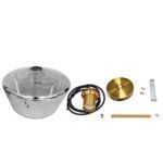 GLOBOSTAR® AMARIS 00873 Μοντέρνο Κρεμαστό Φωτιστικό Οροφής με Ντουί 1 x E27 AC 220-240V IP20 - Χρυσό Πλατίνα & Μαύρο Φιμέ - Μ30 x Π30 x Y22cm - Image 7