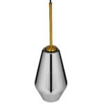 GLOBOSTAR® AMARIS 00874 Μοντέρνο Κρεμαστό Φωτιστικό Οροφής με Ντουί 1 x E27 AC 220-240V IP20 - Χρυσό Πλατίνα & Μαύρο Φιμέ - Μ17 x Π17 x Υ30cm - Image 6