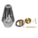 GLOBOSTAR® AMARIS 00874 Μοντέρνο Κρεμαστό Φωτιστικό Οροφής με Ντουί 1 x E27 AC 220-240V IP20 - Χρυσό Πλατίνα & Μαύρο Φιμέ - Μ17 x Π17 x Υ30cm - Image 7