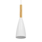 GLOBOSTAR® DILLON 00876 Μοντέρνο Κρεμαστό Φωτιστικό Οροφής με Ντουί 1 x E27 AC 220-240V IP20 - Λευκό - Μ11 x Π11 x Υ36cm