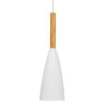 GLOBOSTAR® DILLON 00876 Μοντέρνο Κρεμαστό Φωτιστικό Οροφής με Ντουί 1 x E27 AC 220-240V IP20 - Λευκό - Μ11 x Π11 x Υ36cm - Image 2