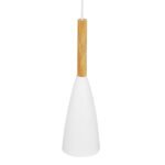 GLOBOSTAR® DILLON 00876 Μοντέρνο Κρεμαστό Φωτιστικό Οροφής με Ντουί 1 x E27 AC 220-240V IP20 - Λευκό - Μ11 x Π11 x Υ36cm - Image 3