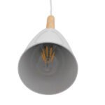 GLOBOSTAR® DILLON 00876 Μοντέρνο Κρεμαστό Φωτιστικό Οροφής με Ντουί 1 x E27 AC 220-240V IP20 - Λευκό - Μ11 x Π11 x Υ36cm - Image 6