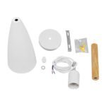 GLOBOSTAR® DILLON 00876 Μοντέρνο Κρεμαστό Φωτιστικό Οροφής με Ντουί 1 x E27 AC 220-240V IP20 - Λευκό - Μ11 x Π11 x Υ36cm - Image 8