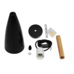 GLOBOSTAR® DILLON 00877 Μοντέρνο Κρεμαστό Φωτιστικό Οροφής με Ντουί 1 x E27 AC 220-240V IP20 - Μαύρο - Μ11 x Π11 x Υ36cm - Image 7