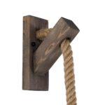 GLOBOSTAR® KENSI 00878 Boho Φωτιστικό Τοίχου - Απλίκα με Ντουί 1 x E27 AC 220-240V IP20 - Καφέ & Μπεζ - Μ7 x Π15 x Υ38cm - Image 6