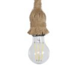 GLOBOSTAR® KENSI 00878 Boho Φωτιστικό Τοίχου - Απλίκα με Ντουί 1 x E27 AC 220-240V IP20 - Καφέ & Μπεζ - Μ7 x Π15 x Υ38cm - Image 7
