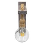 GLOBOSTAR® KENSI 00879 Boho Φωτιστικό Τοίχου - Απλίκα με Ντουί 1 x E27 AC 220-240V IP20 - Καφέ & Μπεζ - Μ7 x Π20 x Υ30cm - Image 6