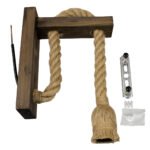 GLOBOSTAR® KENSI 00883 Boho Φωτιστικό Τοίχου - Απλίκα με Ντουί 1 x E27 AC 220-240V IP20 - Καφέ & Μπεζ - Μ7 x Π19 x Υ28cm - Image 6