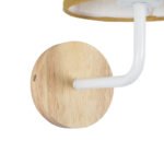 GLOBOSTAR® OASIS 00884 Μοντέρνο Φωτιστικό Τοίχου - Απλίκα με Ντουί 1 x E27 AC 220-240V IP20 - Λευκό & Μπεζ - Μ15 x Π20 x Υ35cm - Image 7