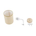 GLOBOSTAR® OASIS 00884 Μοντέρνο Φωτιστικό Τοίχου - Απλίκα με Ντουί 1 x E27 AC 220-240V IP20 - Λευκό & Μπεζ - Μ15 x Π20 x Υ35cm - Image 8