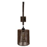 GLOBOSTAR® CASTI 00887 Boho Φωτιστικό Τοίχου - Απλίκα με Ντουί 1 x E27 AC 220-240V IP20 - Καφέ - Μ18 x Π30 x Υ75cm - Image 3