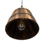 GLOBOSTAR® CEBU 00889 Vintage Κρεμαστό Φωτιστικό Οροφής με Ντουί 3 x E27 AC 220-240V IP20 - Καφέ & Μαύρο - Μ55.5 x Π18.5 x Y210cm - Image 9