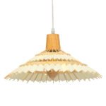 GLOBOSTAR® VENTALIA 00897 Boho Κρεμαστό Φωτιστικό Οροφής με Ντουί 1 x E27 AC 220-240V IP20 - Μπεζ - Μ40 x Π40 x Y22cm