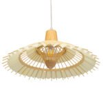 GLOBOSTAR® VENTALIA 00897 Boho Κρεμαστό Φωτιστικό Οροφής με Ντουί 1 x E27 AC 220-240V IP20 - Μπεζ - Μ40 x Π40 x Y22cm - Image 5