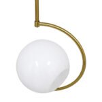 GLOBOSTAR® ISLA 00898 Μοντέρνο Φωτιστικό Οροφής με Ντουί 1 x E27 AC 220-240V IP20 - Λευκό & Χρυσό - Μ20 x Π20 x Υ33cm - Image 6