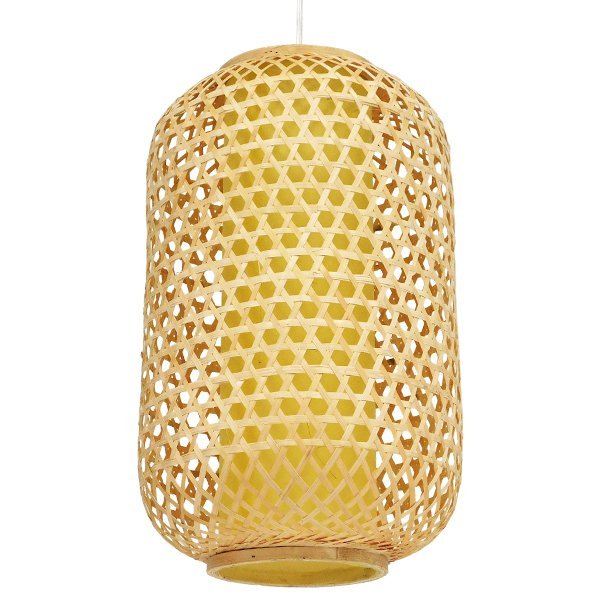 00900_0 GLOBOSTAR® MAURITIUS 00900 Boho Κρεμαστό Φωτιστικό Οροφής με Ντουί 1 x E27 AC 220-240V IP20 - Μπεζ - Μ30 x Π30 x Υ50cm - Image 1