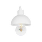 GLOBOSTAR® GRANT 00903 Μοντέρνο Φωτιστικό Τοίχου - Απλίκα με Ντουί 1 x E27 AC 220-240V IP20 - Λευκό & Μπεζ - Μ15 x Π23 x Υ22cm - Image 4