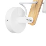 GLOBOSTAR® GRANT 00903 Μοντέρνο Φωτιστικό Τοίχου - Απλίκα με Ντουί 1 x E27 AC 220-240V IP20 - Λευκό & Μπεζ - Μ15 x Π23 x Υ22cm - Image 7