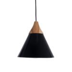 GLOBOSTAR® SHADE 00906 Μοντέρνο Κρεμαστό Φωτιστικό Οροφής με Ντουί 1 x E27 AC 220-240V IP20 - Μαύρο & Μπεζ - Μ23 x Π23 x Υ22cm - Image 4