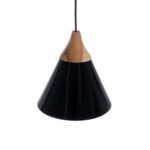 GLOBOSTAR® SHADE 00906 Μοντέρνο Κρεμαστό Φωτιστικό Οροφής με Ντουί 1 x E27 AC 220-240V IP20 - Μαύρο & Μπεζ - Μ23 x Π23 x Υ22cm - Image 5