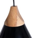 GLOBOSTAR® SHADE 00906 Μοντέρνο Κρεμαστό Φωτιστικό Οροφής με Ντουί 1 x E27 AC 220-240V IP20 - Μαύρο & Μπεζ - Μ23 x Π23 x Υ22cm - Image 7