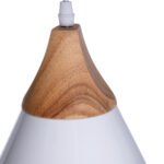 GLOBOSTAR® SHADE 00907 Μοντέρνο Κρεμαστό Φωτιστικό Οροφής με Ντουί 1 x E27 AC 220-240V IP20 - Λευκό & Μπεζ - Μ23 x Π23 x Υ22cm - Image 7