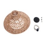 GLOBOSTAR® JENSON 00910 Boho Κρεμαστό Φωτιστικό Οροφής με Ντουί 1 x E27 AC 220-240V IP20 - Μπεζ - Μ38 x Π38 x Υ24cm - Image 10