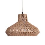 GLOBOSTAR® JENSON 00910 Boho Κρεμαστό Φωτιστικό Οροφής με Ντουί 1 x E27 AC 220-240V IP20 - Μπεζ - Μ38 x Π38 x Υ24cm - Image 4