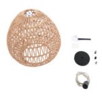 GLOBOSTAR® JJENSON 00911 Boho Κρεμαστό Φωτιστικό Οροφής με Ντουί 1 x E27 AC 220-240V IP20 - Μπεζ - Μ35 x Π35 x Υ35cm - Image 10